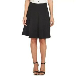 CeCe Woman's Size 8 Black Crepe A-Line Skirt